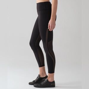 Lululemon Revitalize Polka Dot Mesh Panel 24” High Rise Tight Size 6
